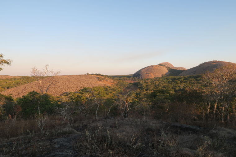 Granieten rotsen in Mutinondo Wilderness Area Zambia