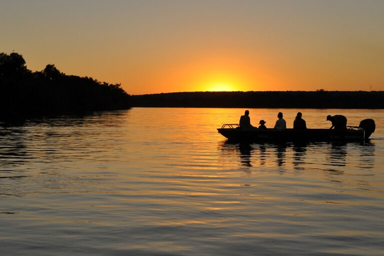 Sunset Zambezi River Livingstone Zambia