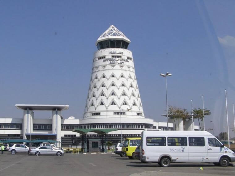 Internationale vliegveld van Harare Zimbabwe