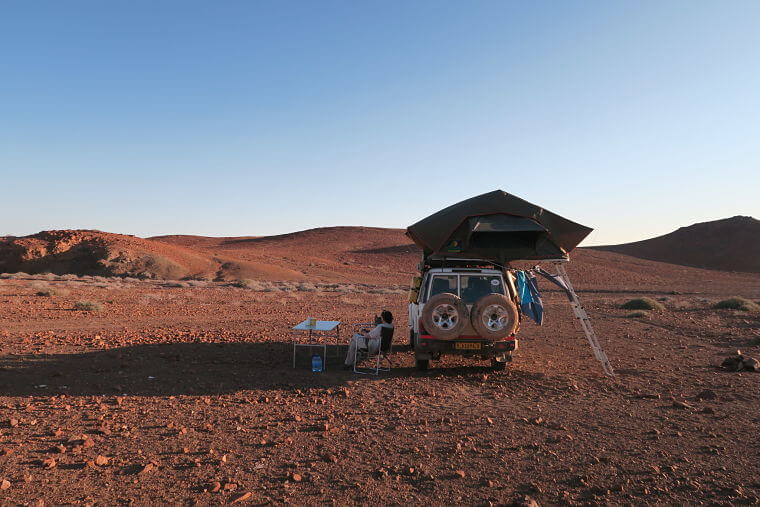 Wildkamperen tijdens self-drive in Palmwag concessie Namibië