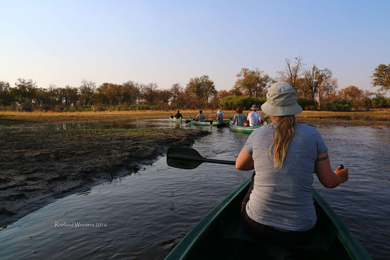 Kanotocht Selinda gebied Okavango Delta Botswana