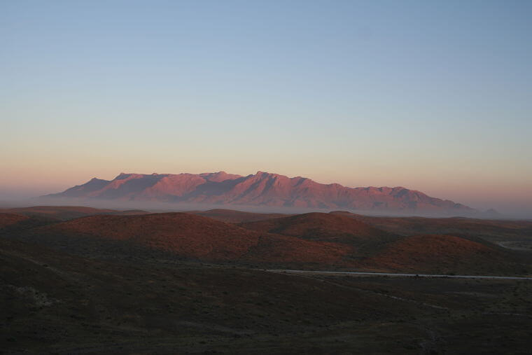 Brandberg bij zonsopkomst Namibië