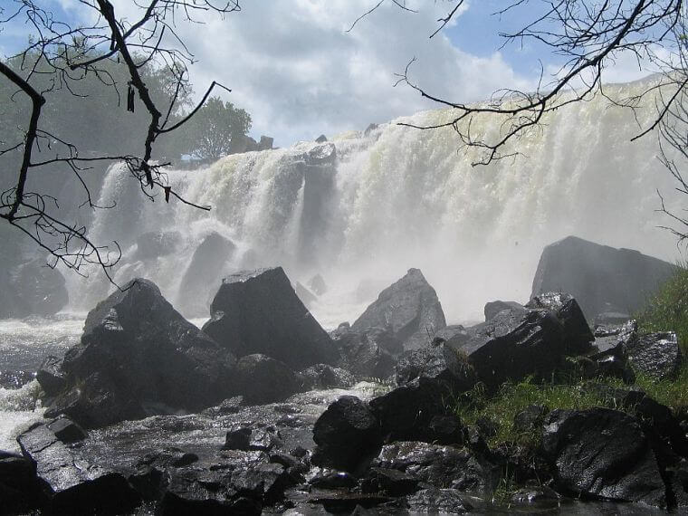 Chishimba Falls in december in northern province Zambia