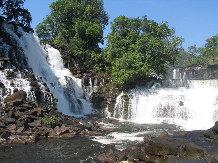 Kabwelume Falls in northern province in Zambia