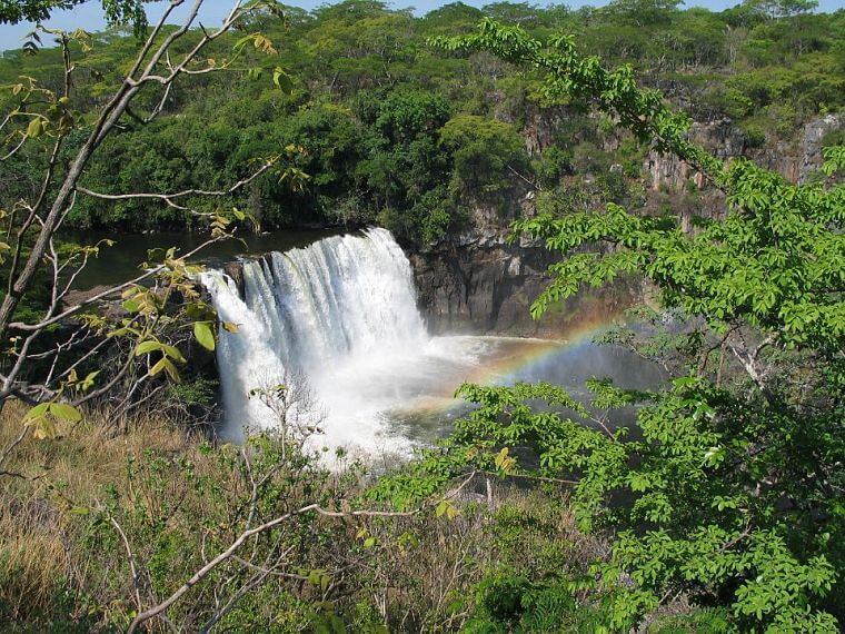 Kundabwika Falls in de northern province in Zambia