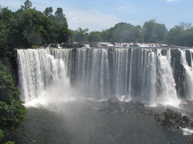 Lumangwe Falls in northern province in Zambia