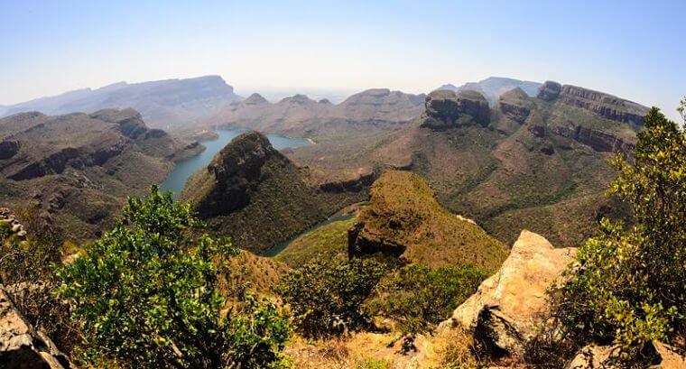 Uitzicht vanaf de Panorama Route bij Hazyview Zuid-Afrika