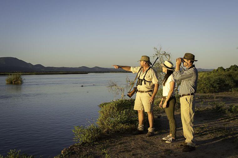 Wandel safari Zambezi rivier Mana Pools Zimbabwe