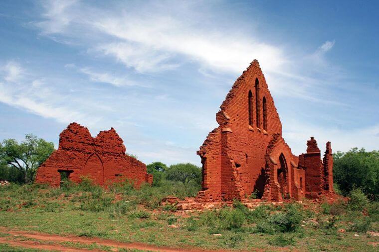Old Palapye ruïne in Botswana