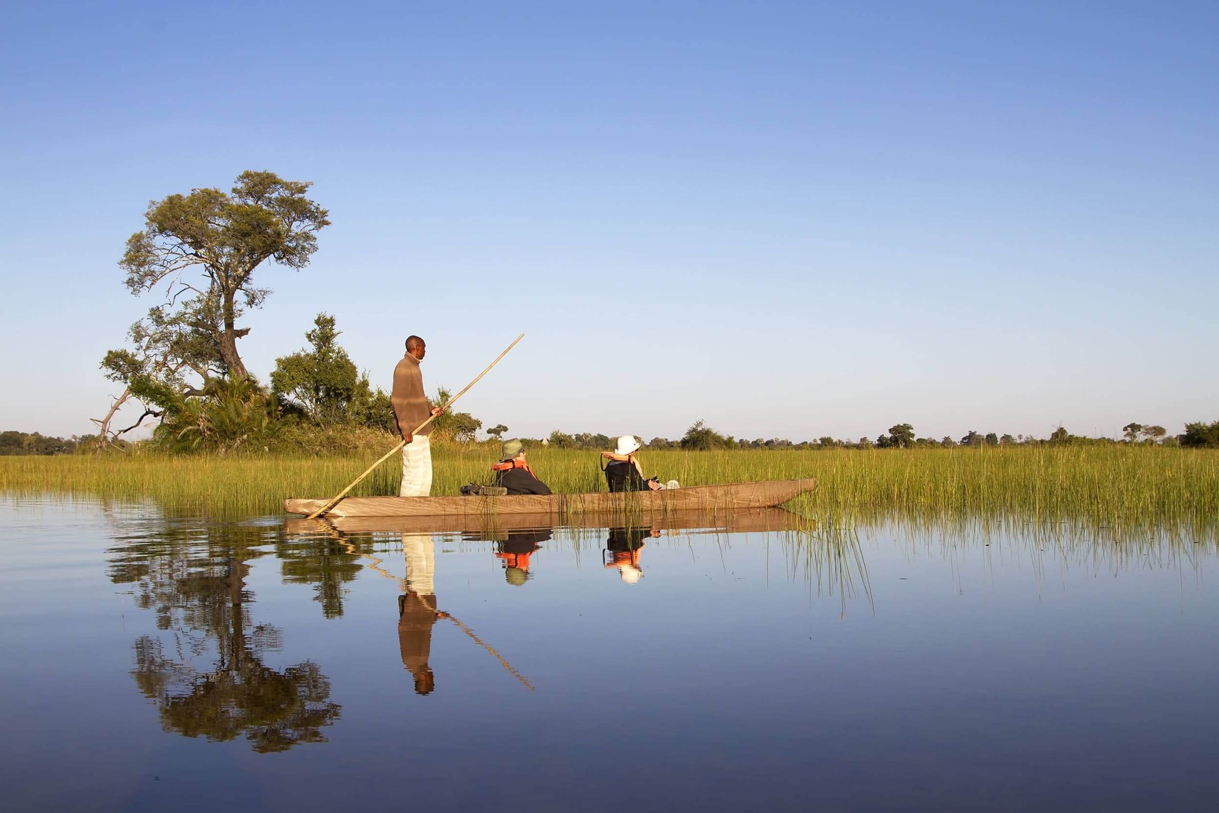 Mokoro tocht in Okavango Delta Botswana