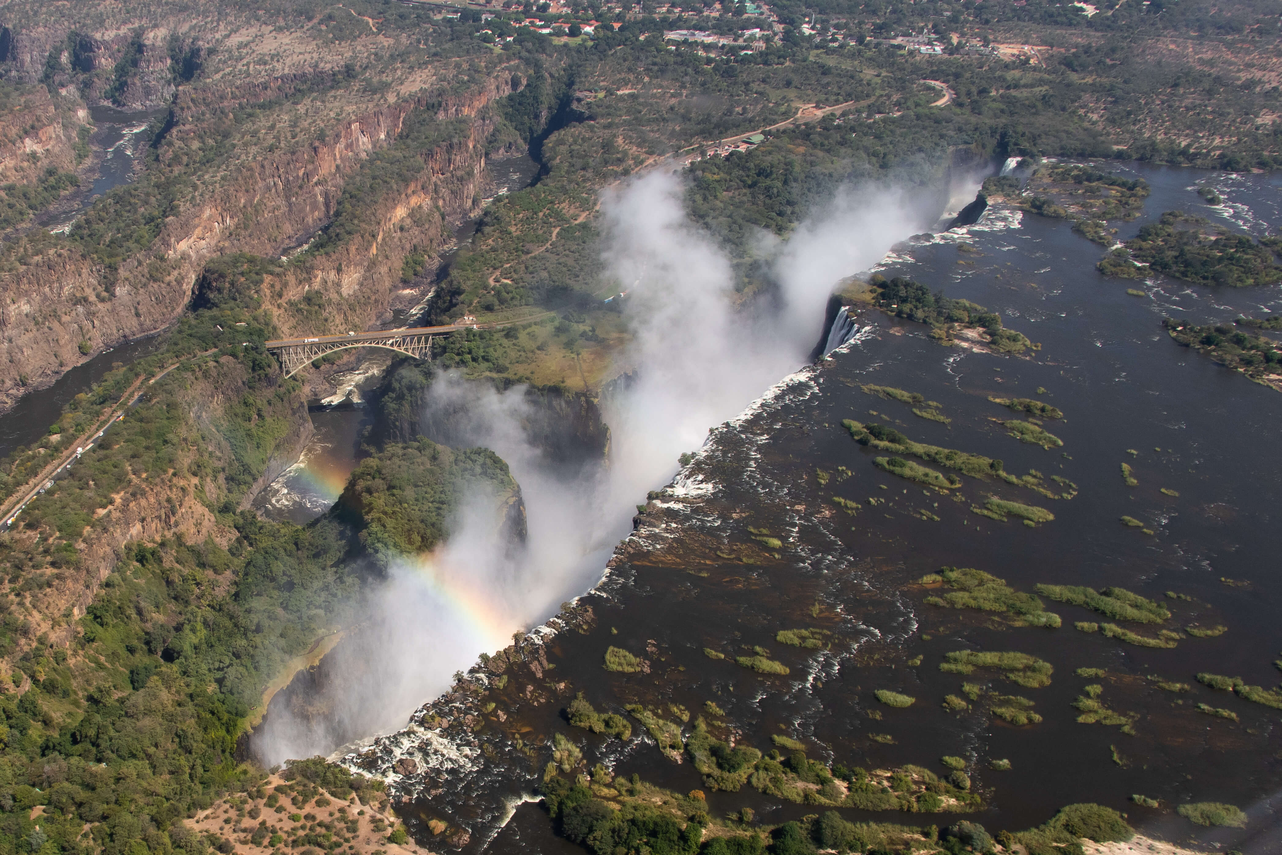 Victoria Falls vanuit de helicopter