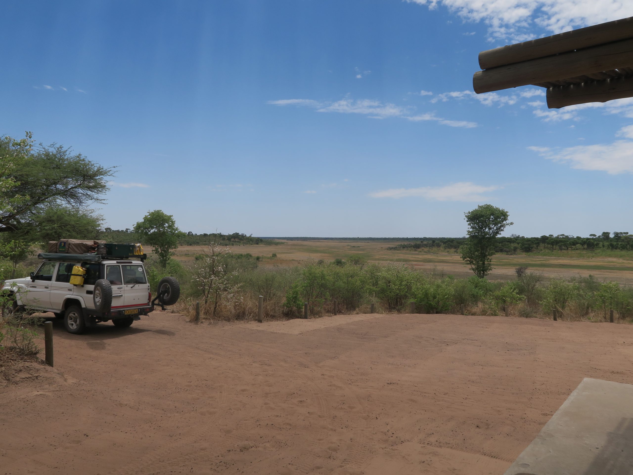 Campsite met uitzicht in Khaudum National Park Namibië