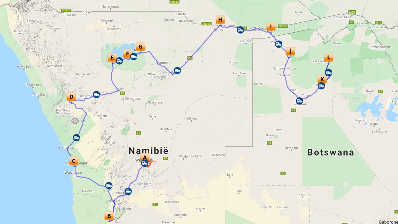 Namibië en Botswana selfdrive - 21 dagen
