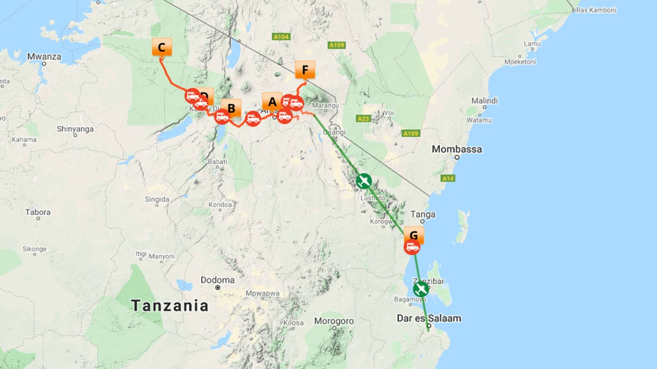 Rondreis Tanzania met gids - 15 dagen
