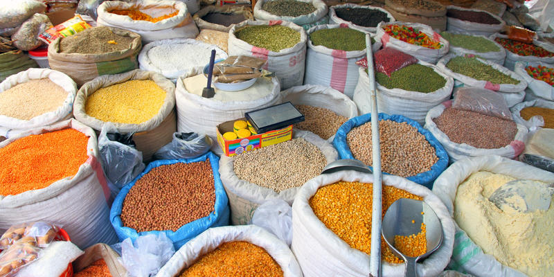 Specerijen markt in Kampala Uganda