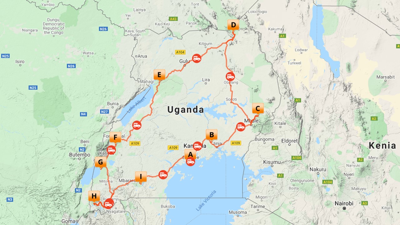 Uganda rondreis - 17 dagen