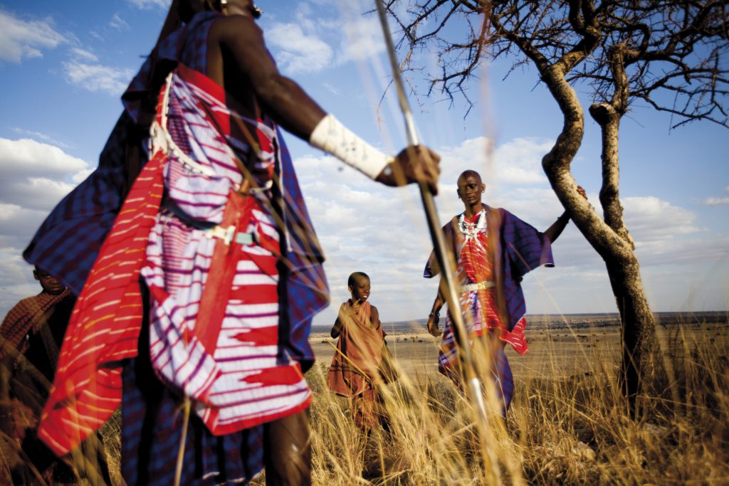 Maasai tribesmen Tarangire National Park, Tanzania