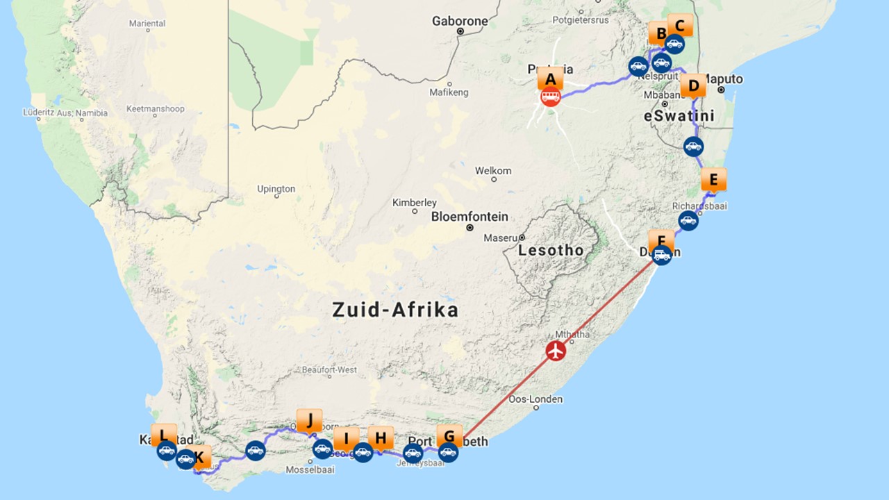 Selfdrive Zuid-Afrika - 21 dagen