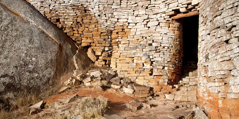 Goed bewaarde ruïnes van Great Zimbabwe