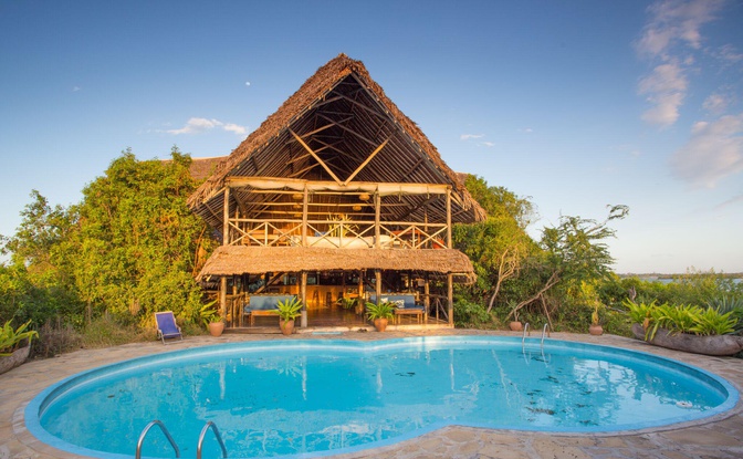 Lodge op Lazy Lagoon Island Tanzania