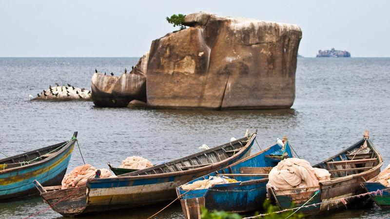 Bootjes langs Lake Victoria Uganda