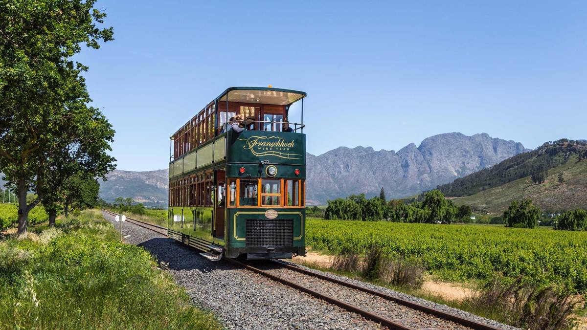Franschhoek wijn tram Zuid-Afrika
