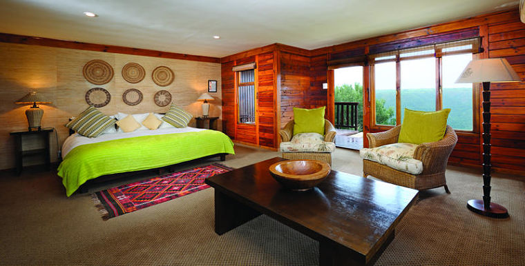 Luxe suite van Ukhozi Lodge in Kariega Game Reserve Zuid-Afrika