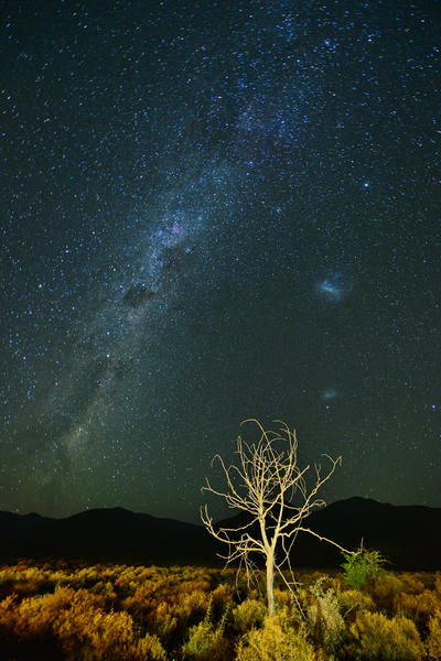 Nachtelijke sterrenhemel boven Sanbona Wildlife Reserve Zuid-Afrika